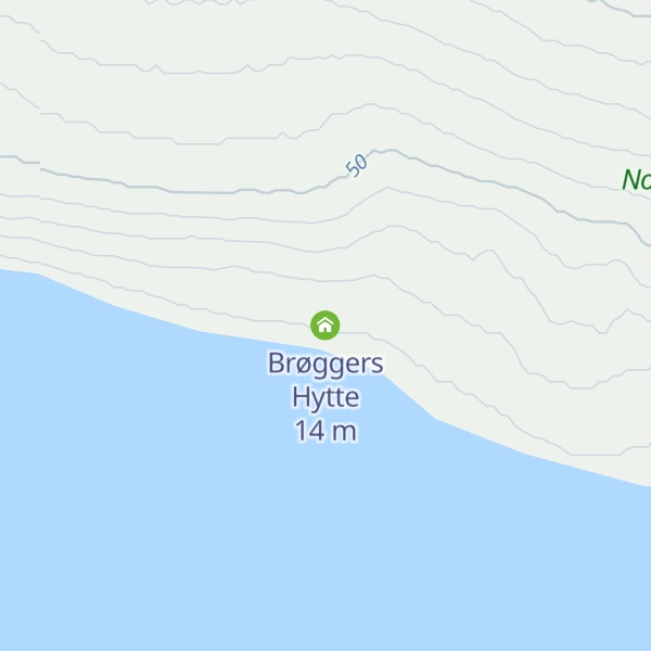 Map of Brøggers Hytte