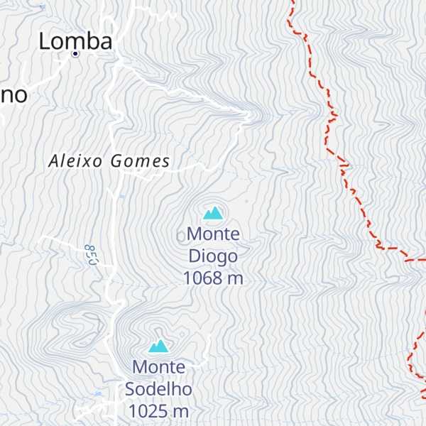 Map of Monte Diogo