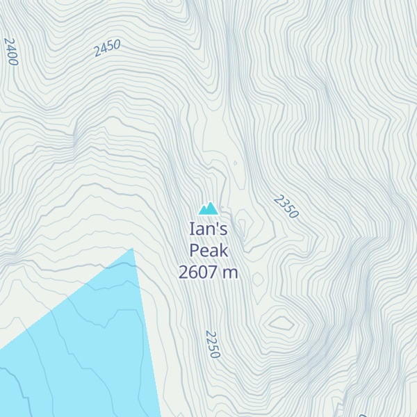 Map of Ian's Peak