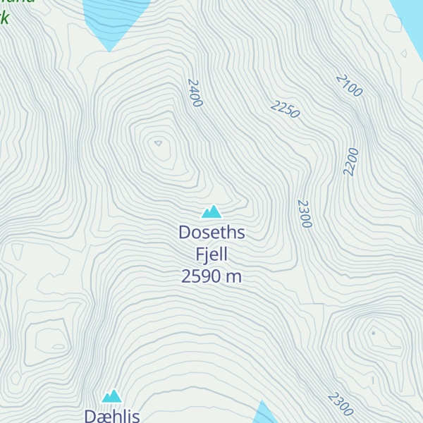 Map of Doseths Fjell