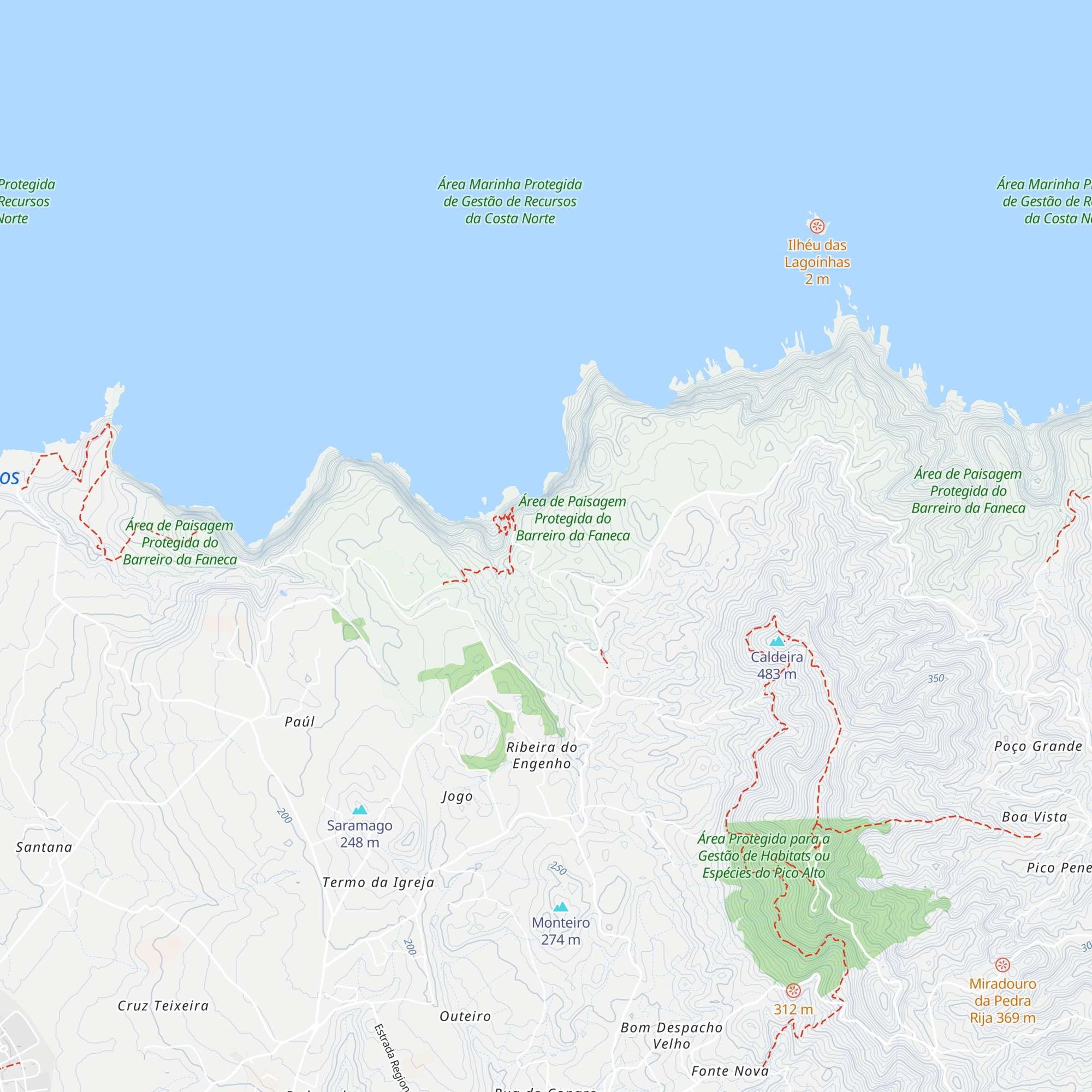Ilha a Pé Raposo map