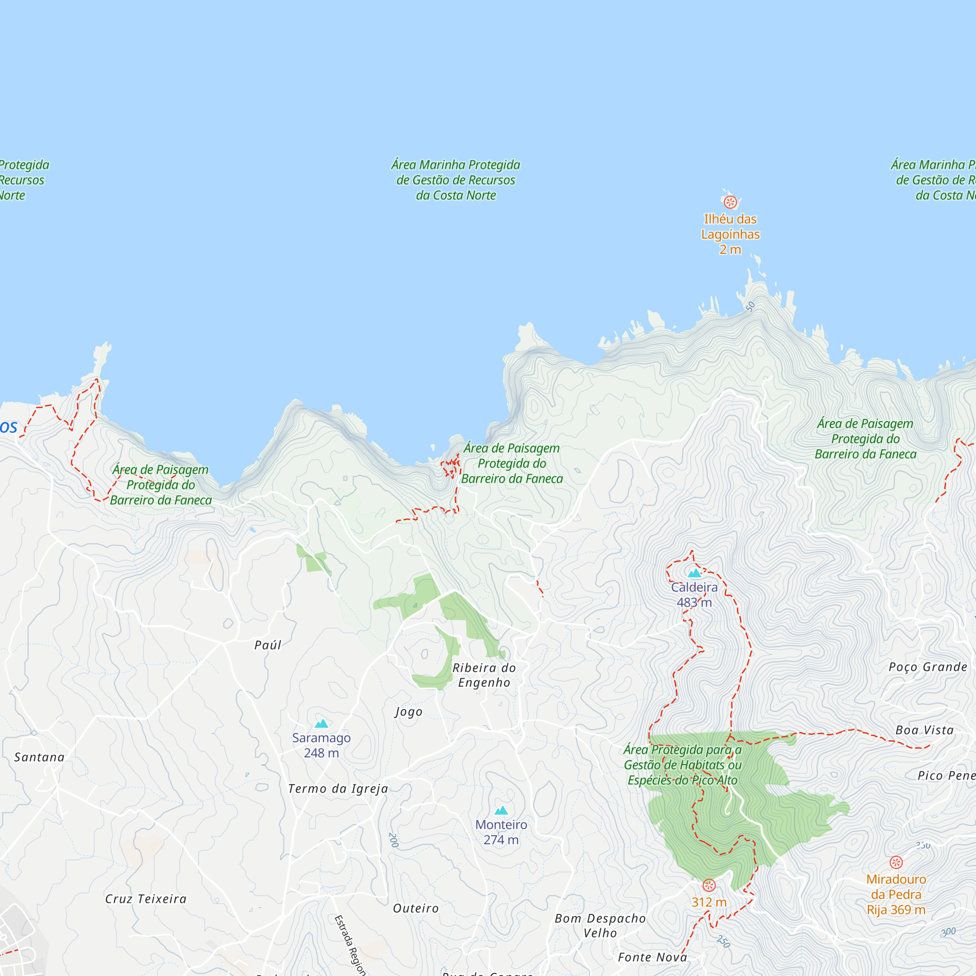 Ilha a Pé Raposo map