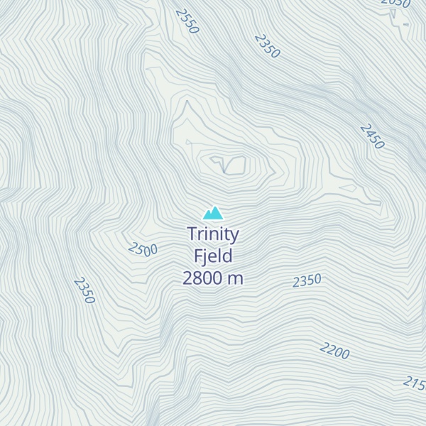 Map of Trinity Fjeld