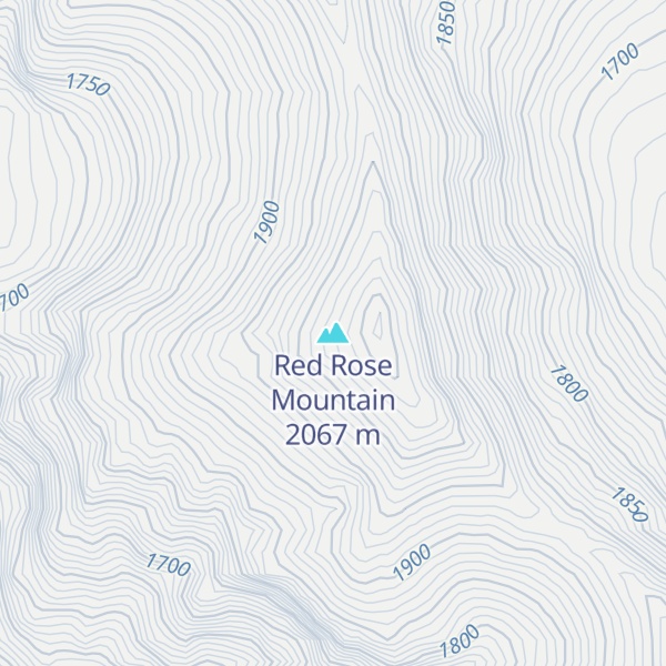 Map of Red Rose Mountain