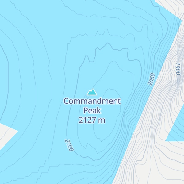 Map of Commandment Peak