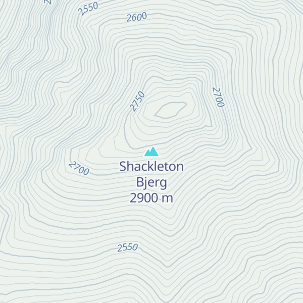 Map of Shackleton Bjerg