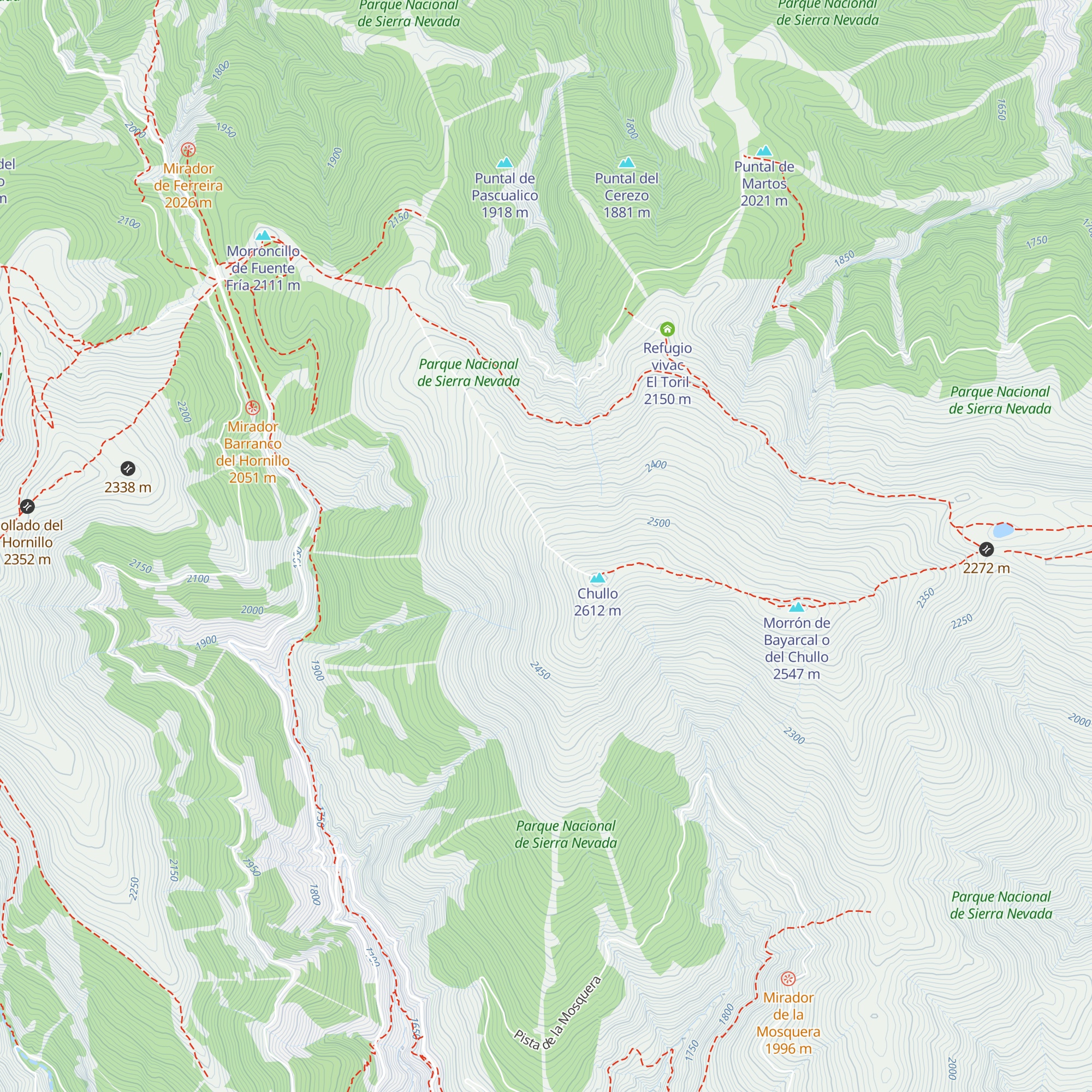Refugio del Chullo map
