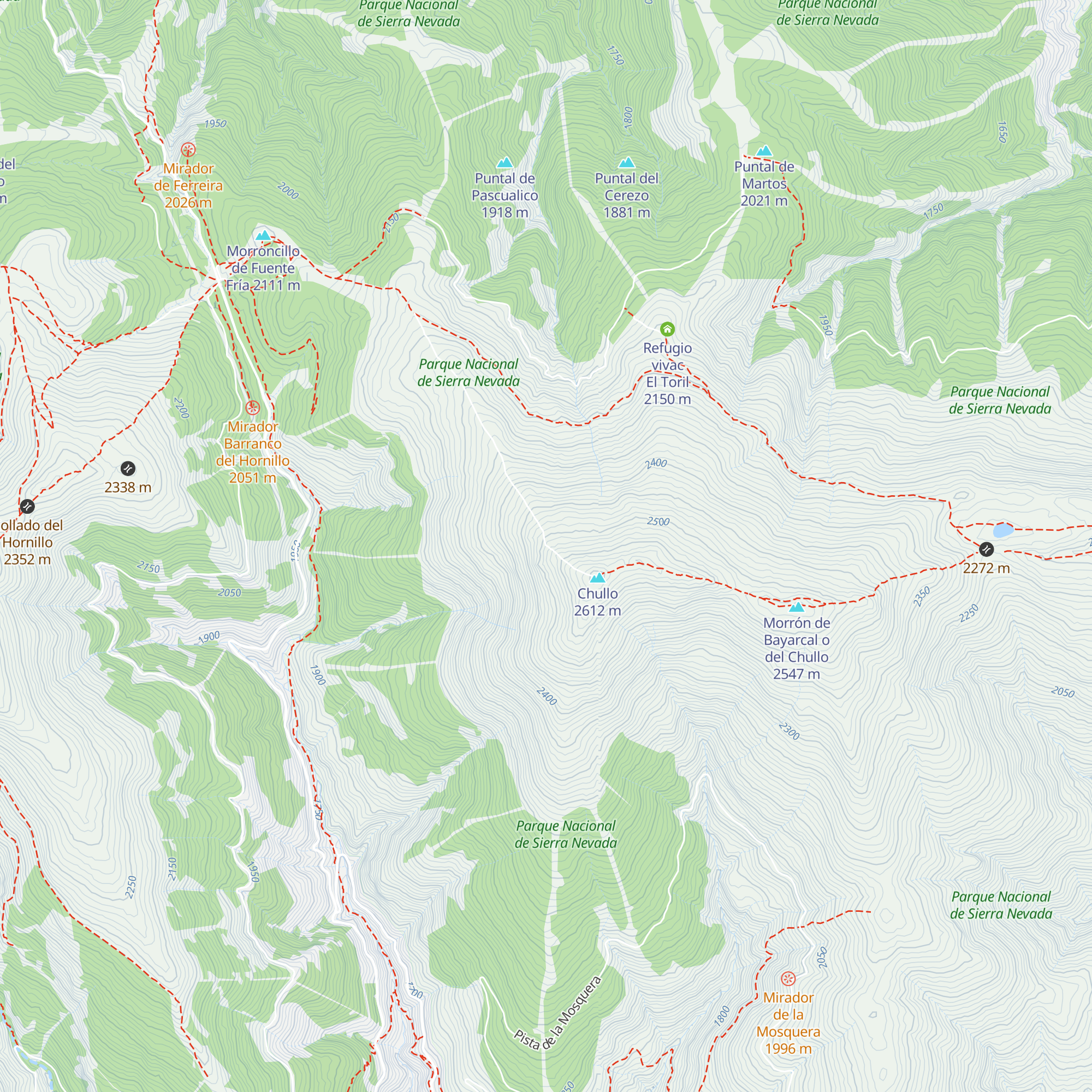 Refugio del Chullo map