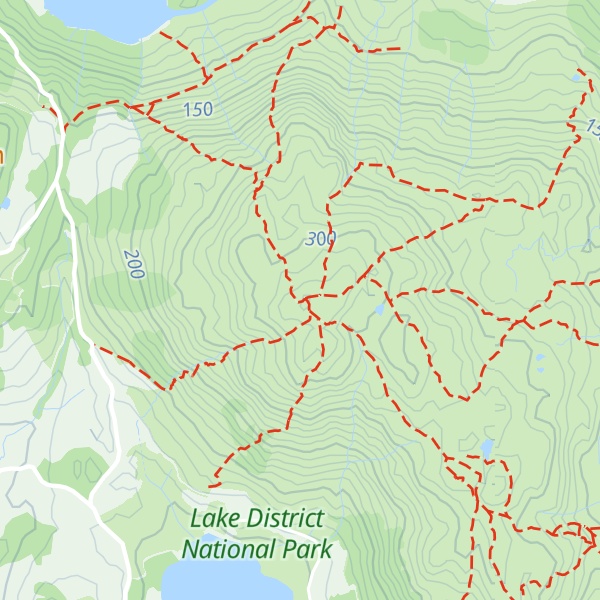 Map of Loughrigg Fell
