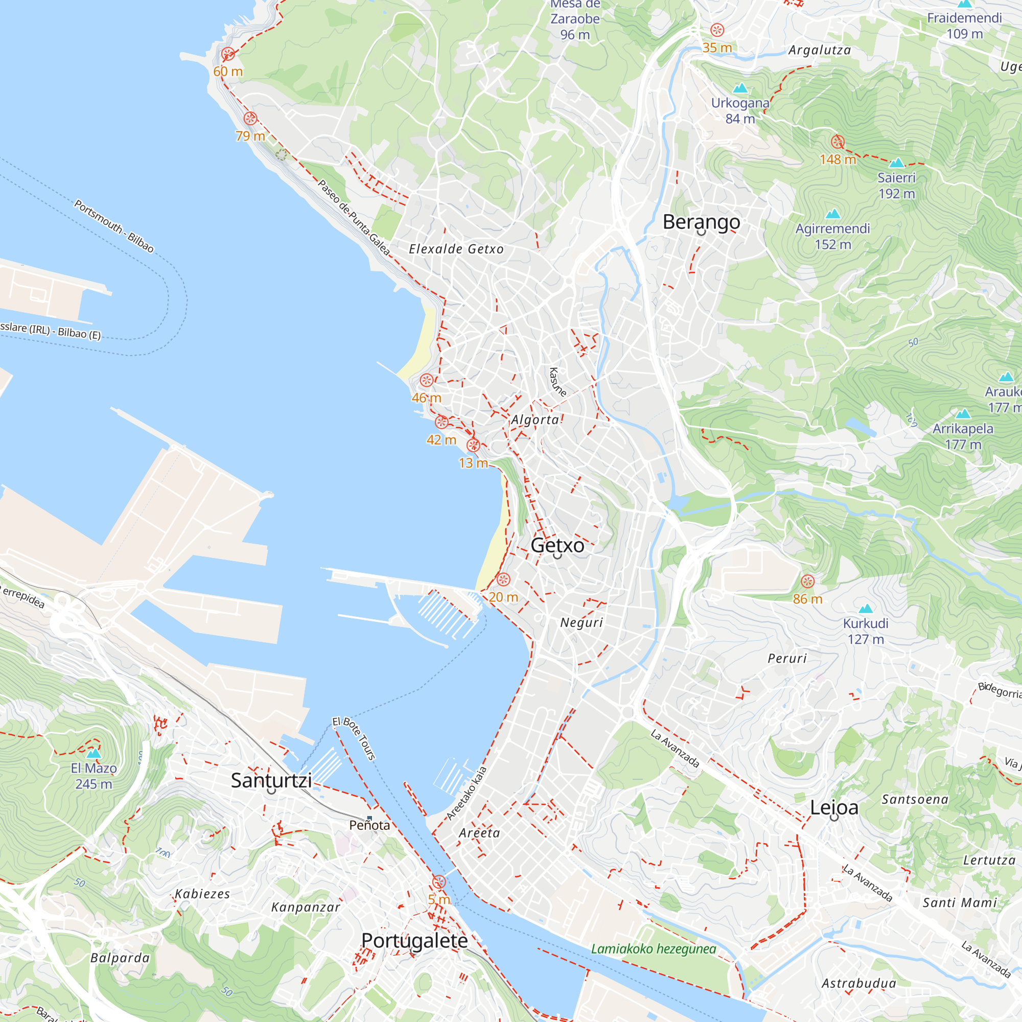 Getxo Turismo bulegoa map