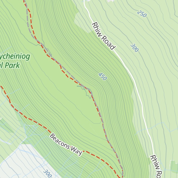 Map of Rhiw Arw