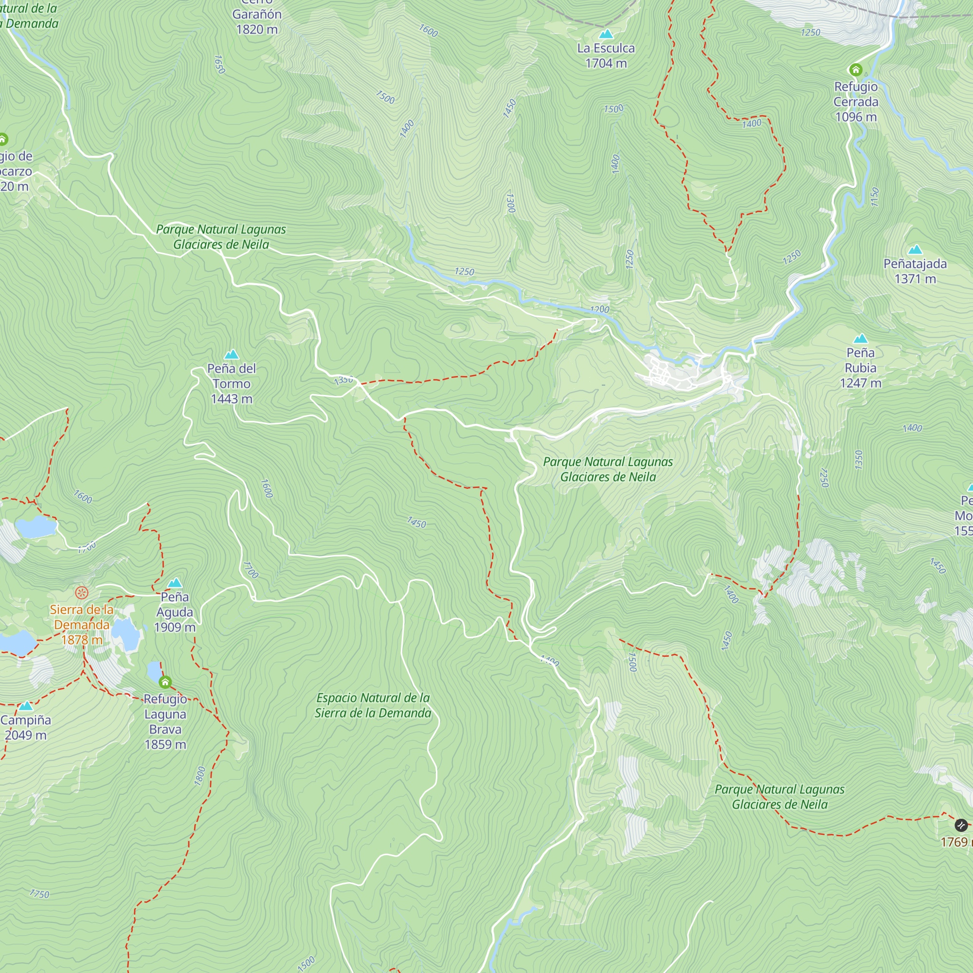 Refugio de la Tejera map