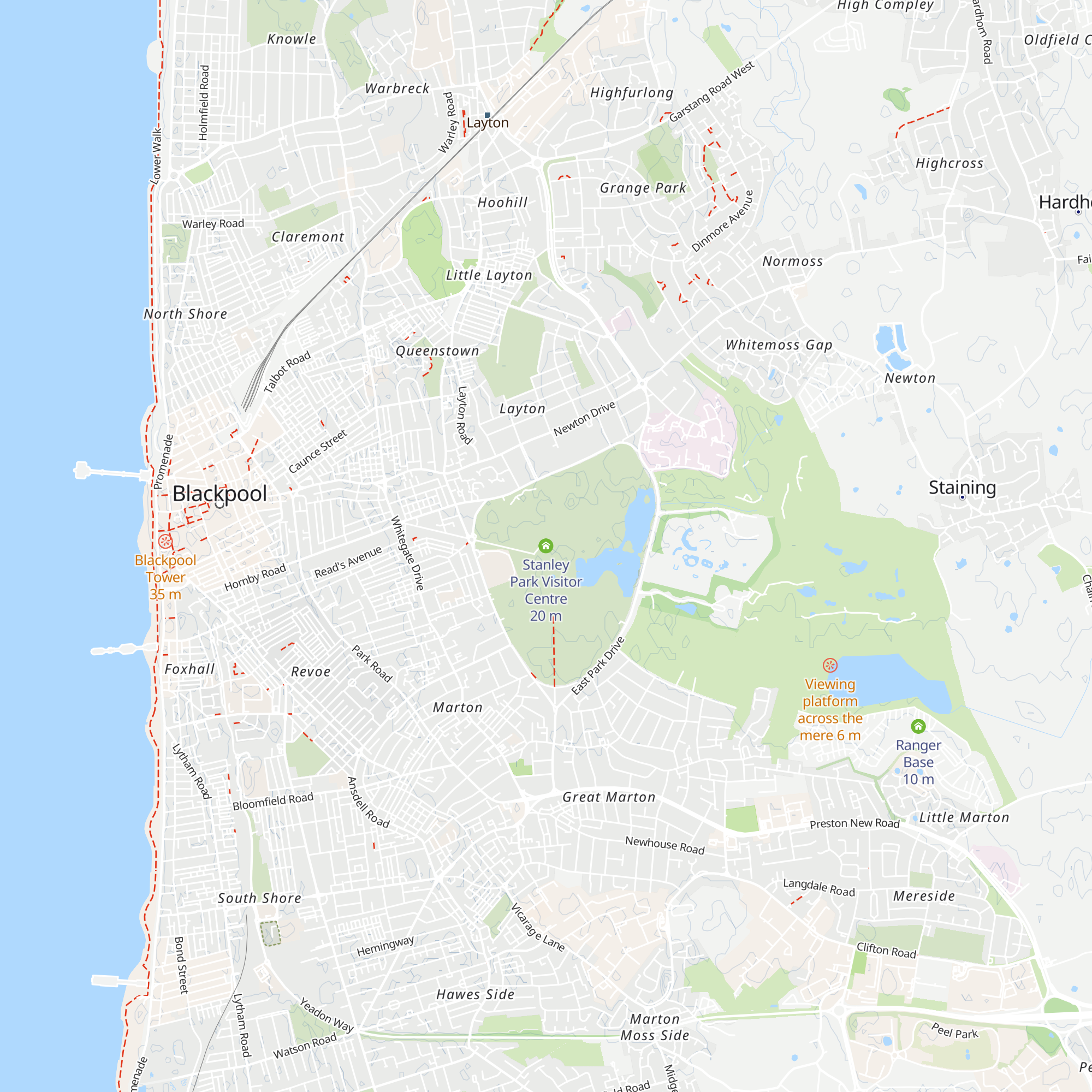 Stanley Park Visitor Centre map