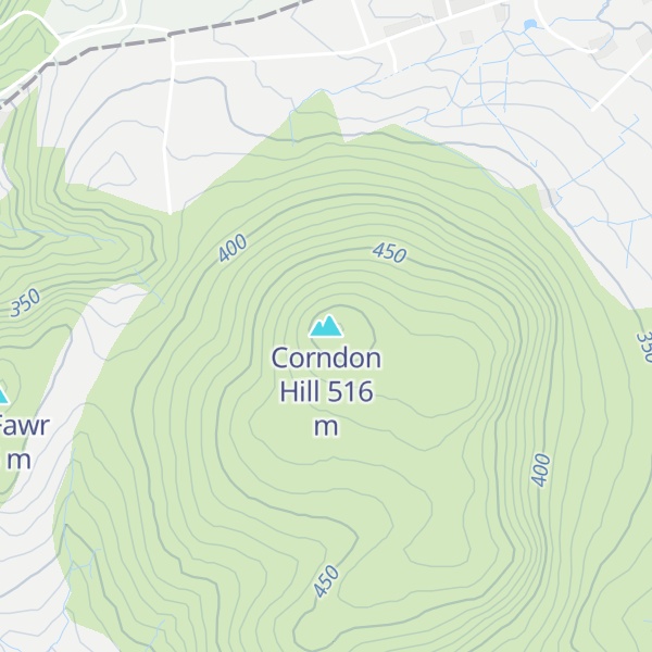 Map of Corndon Hill