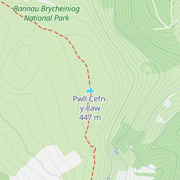 Map of Pwll Cefn-y-llaw