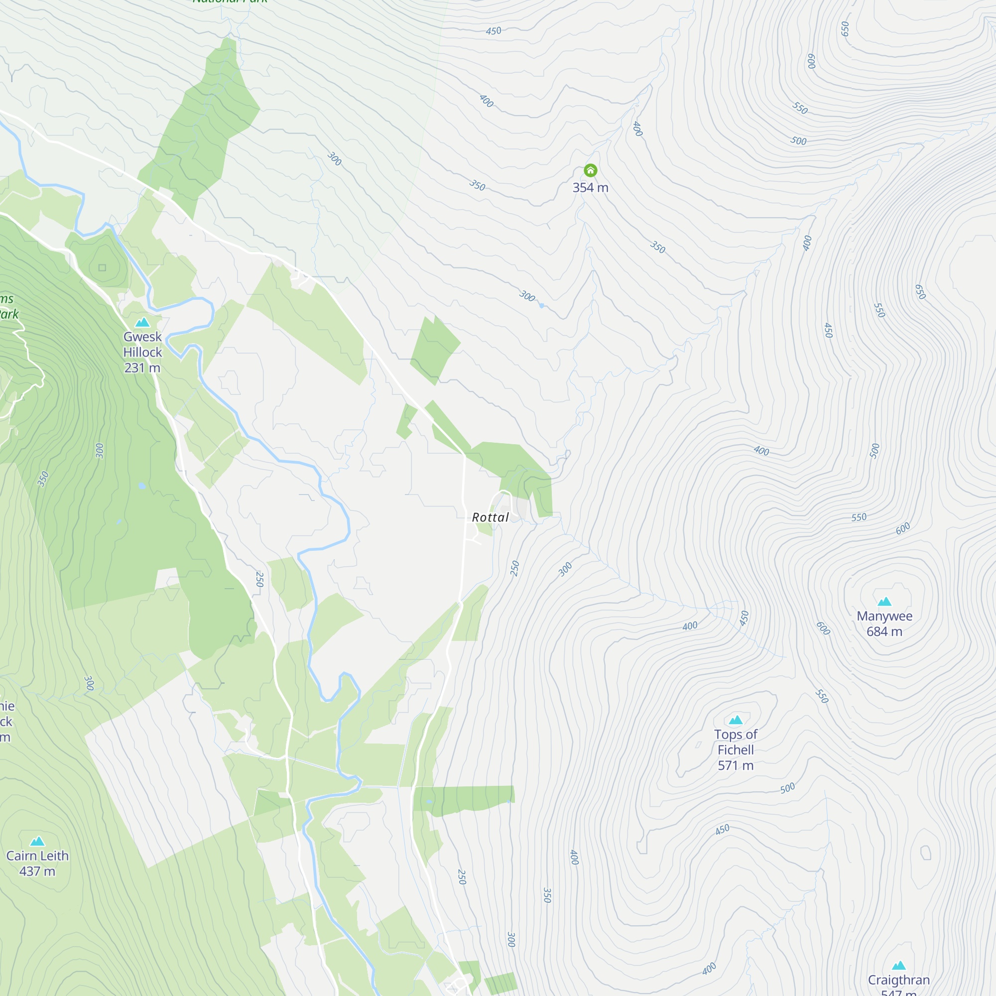 Rottal Bothy map