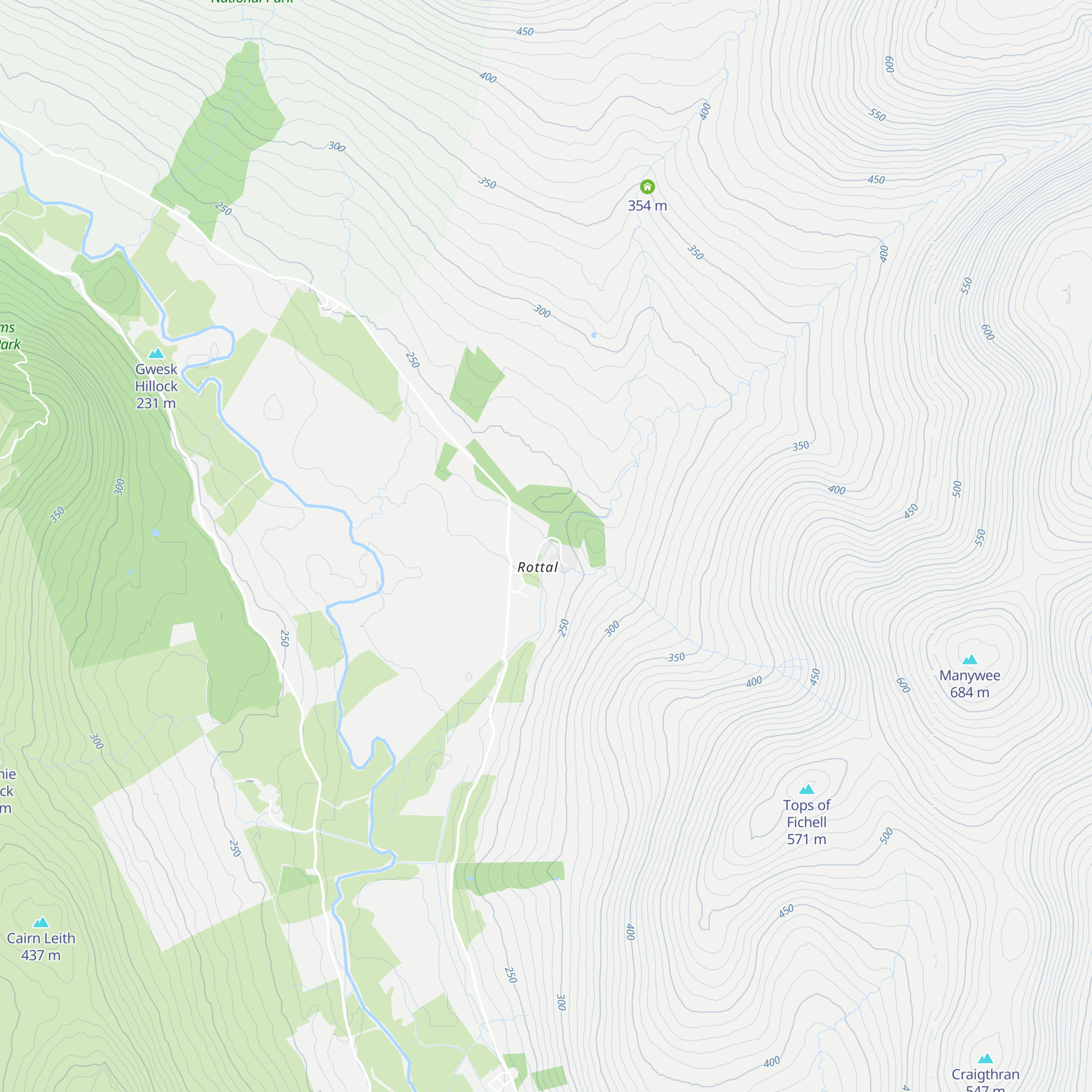 Rottal Bothy map