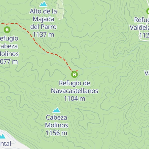 Map of Refugio de Navacastellanos