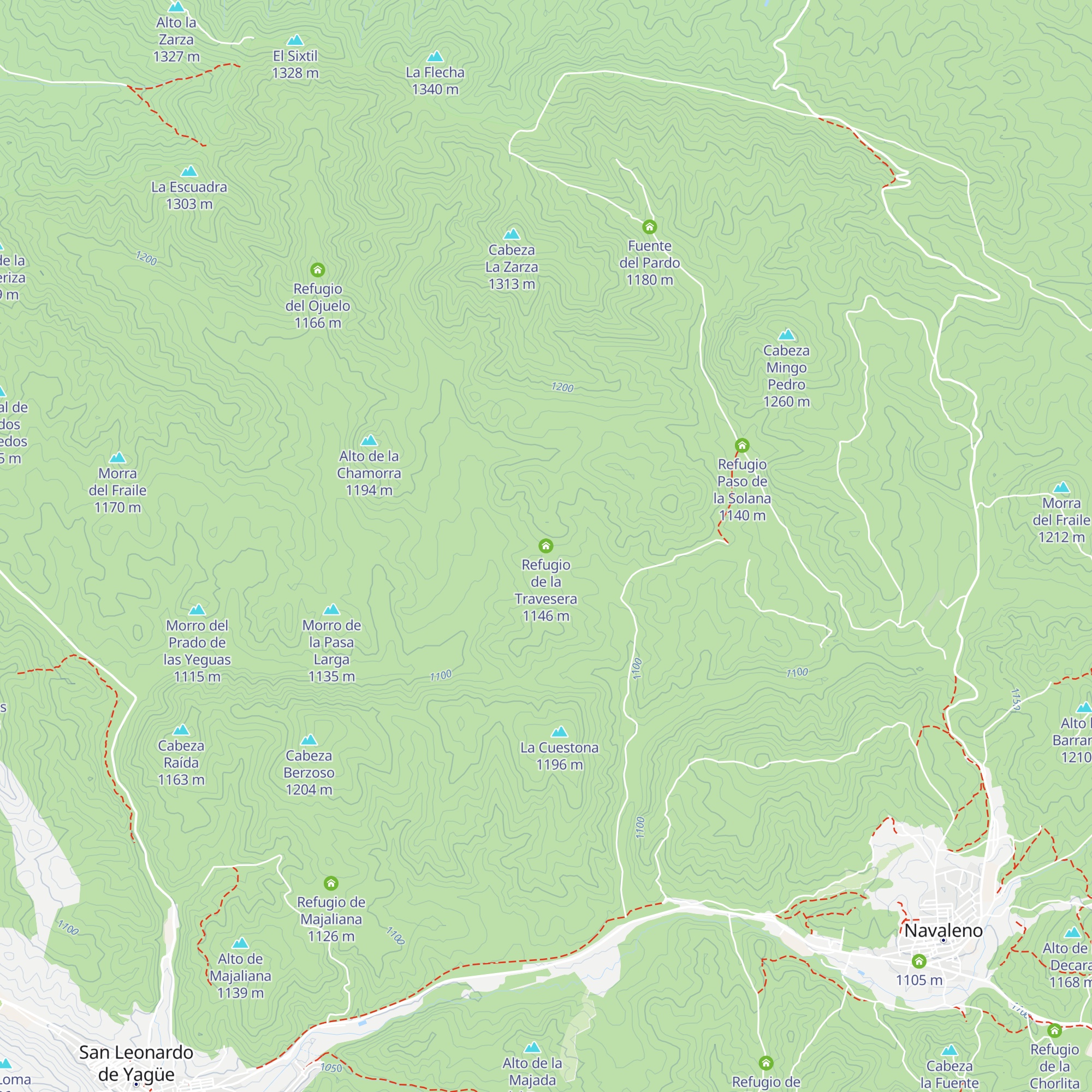 Refugio de la Travesera map