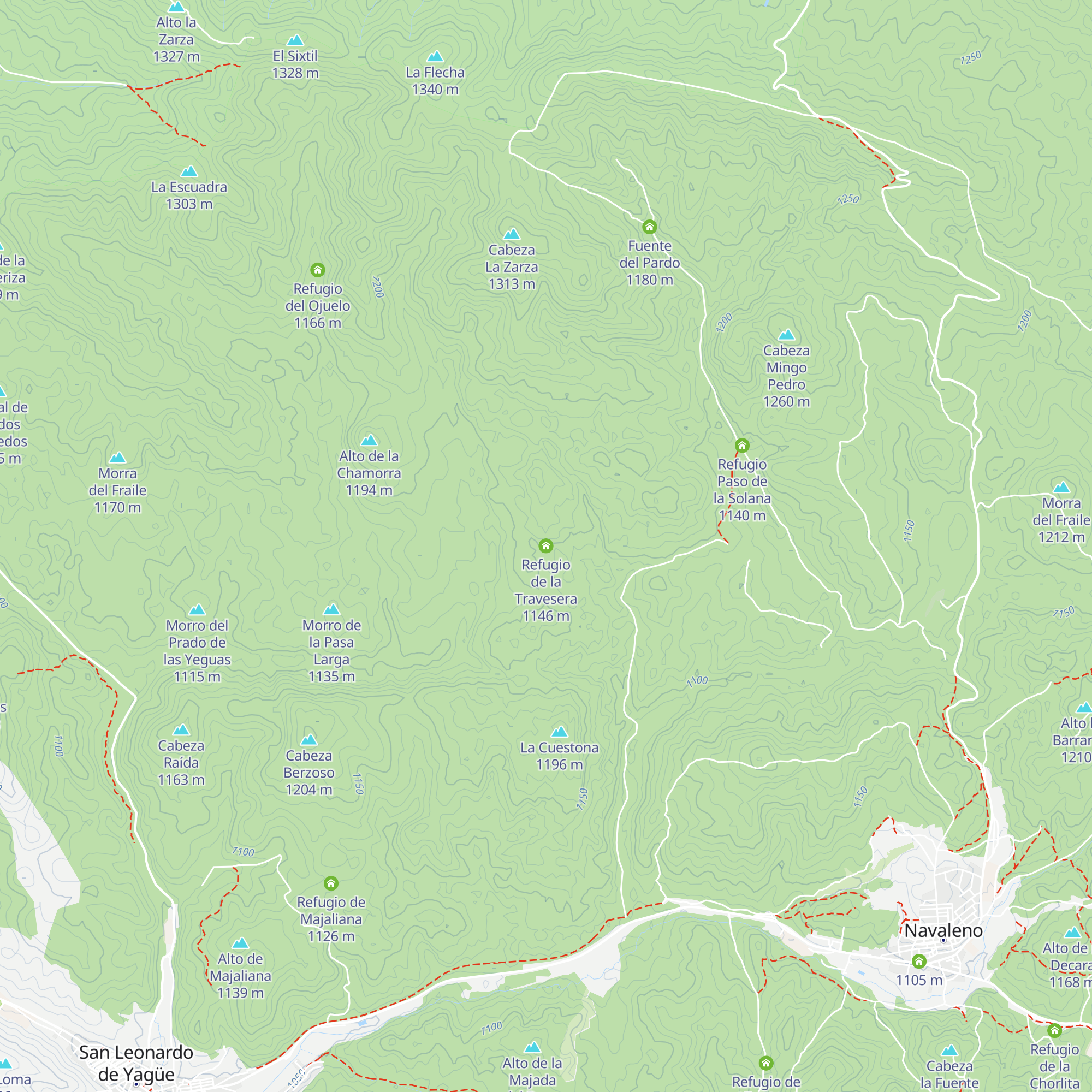 Refugio de la Travesera map