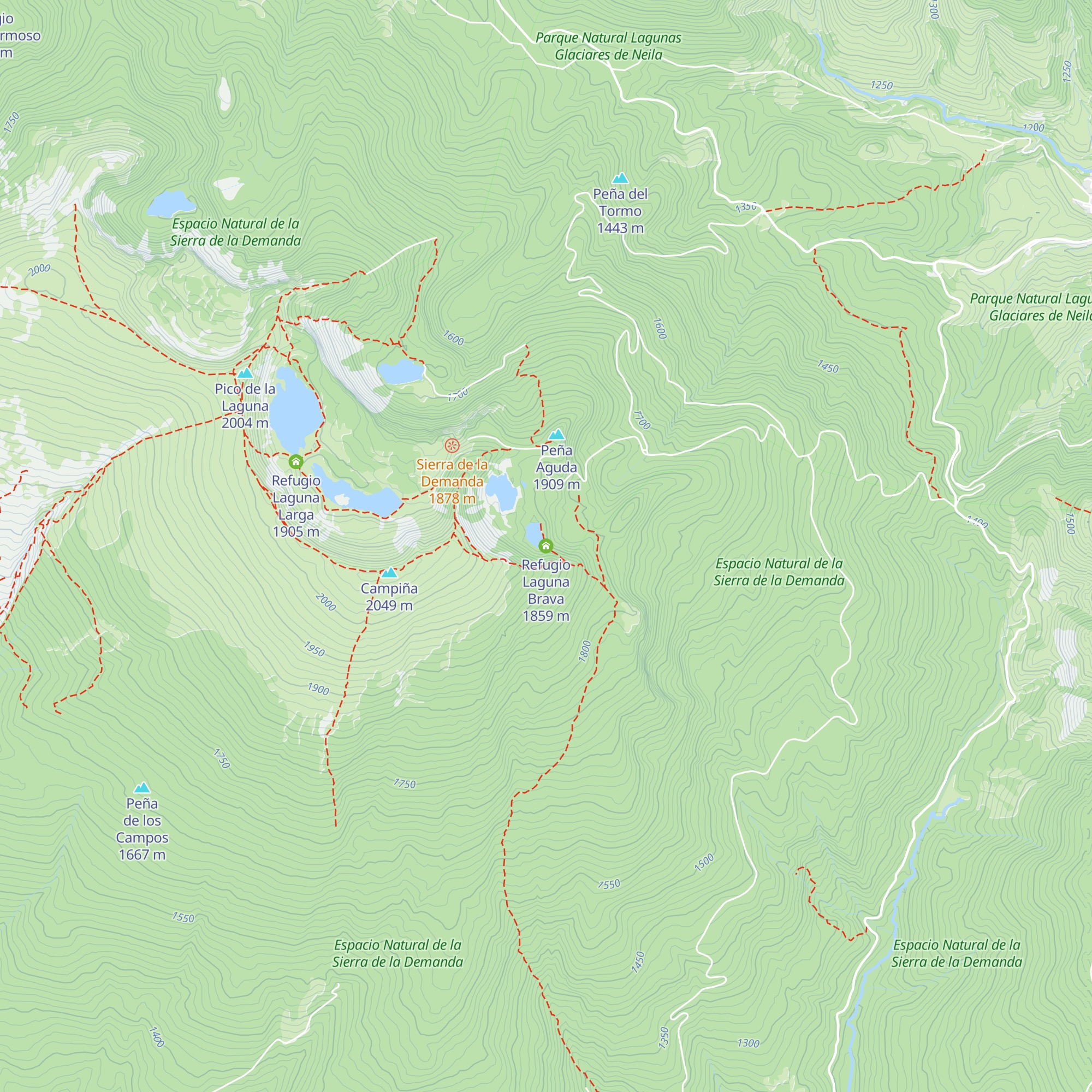Refugio Laguna Brava map