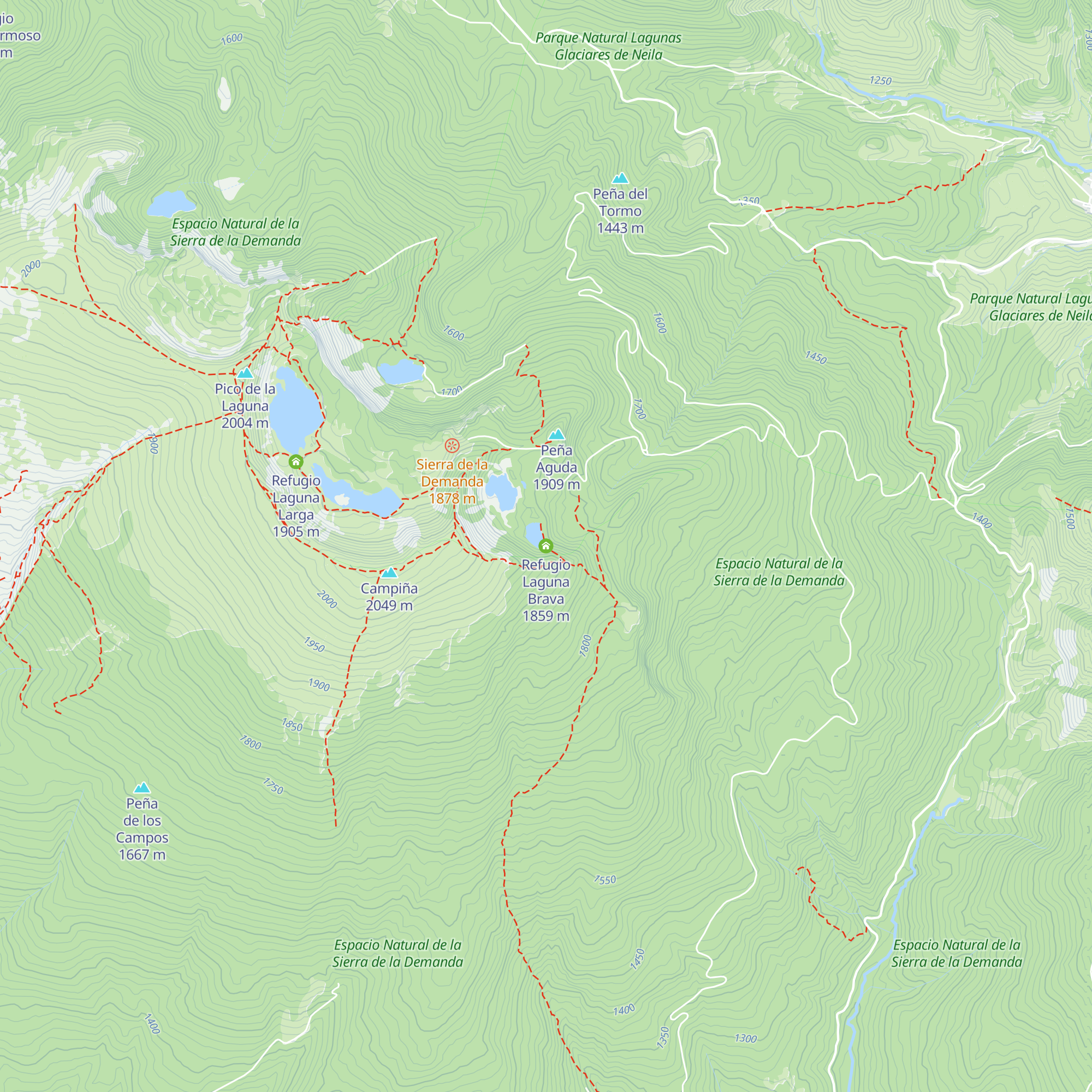 Refugio Laguna Brava map