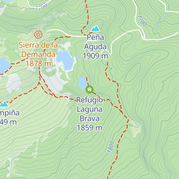 Map of Refugio Laguna Brava