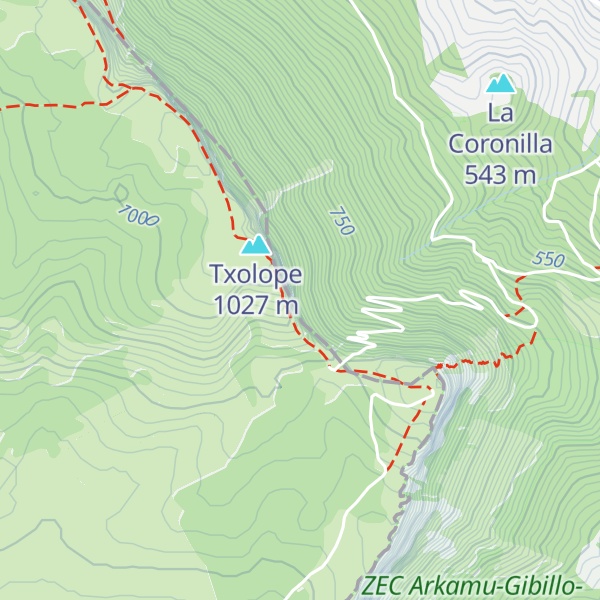 Map of Refugio del Txolope