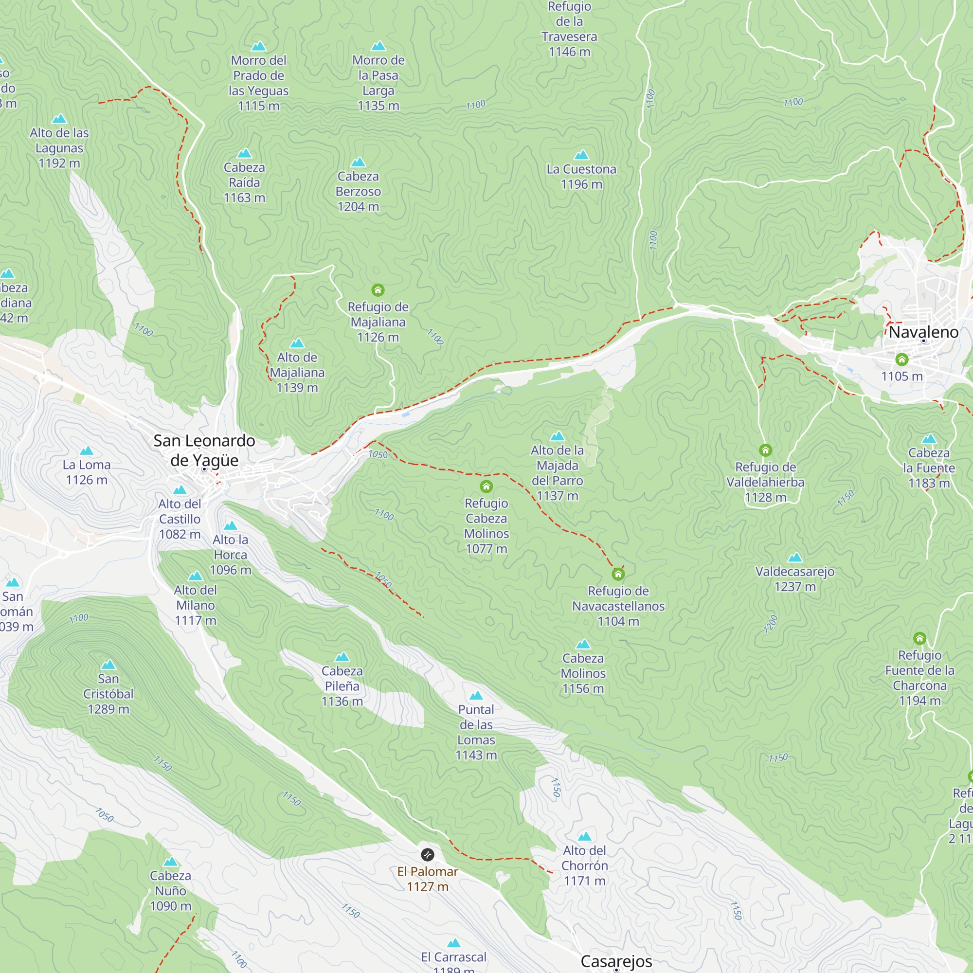 Refugio Cabeza Molinos map