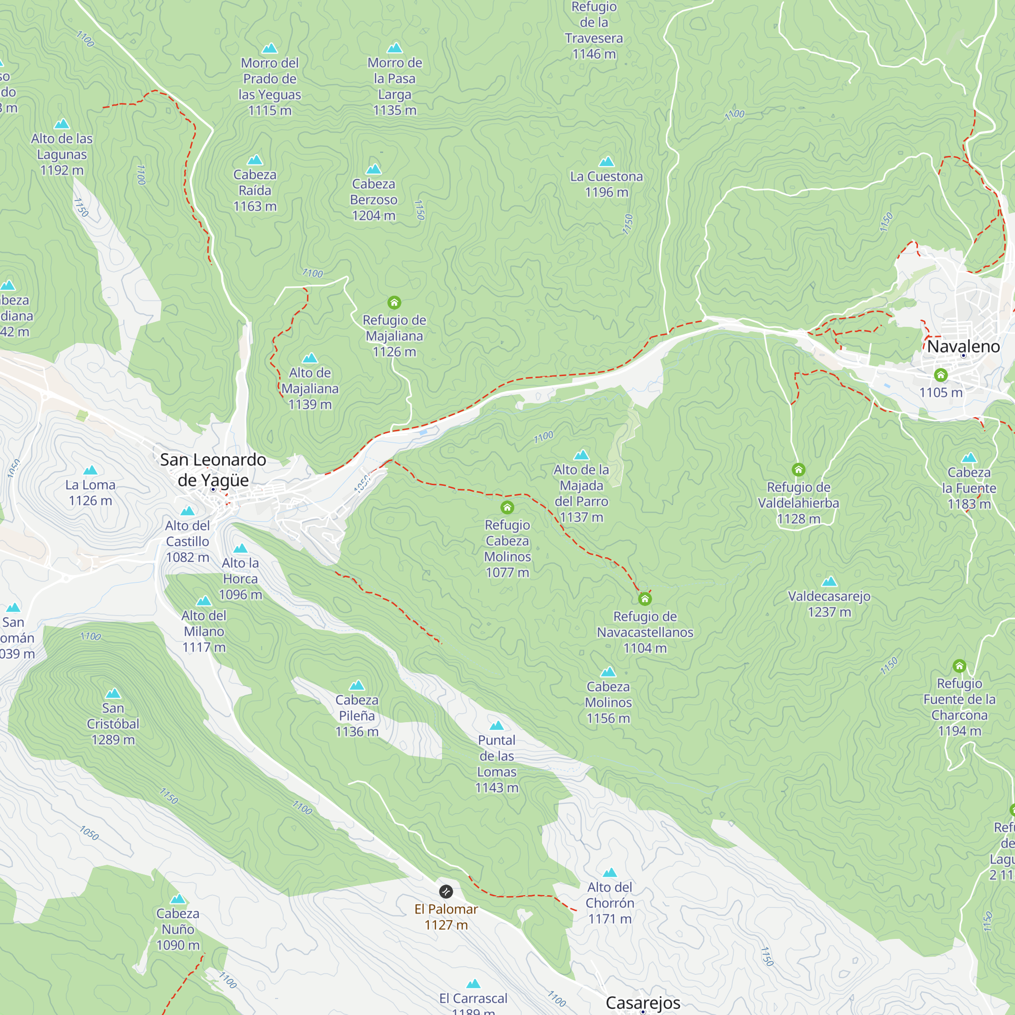 Refugio Cabeza Molinos map