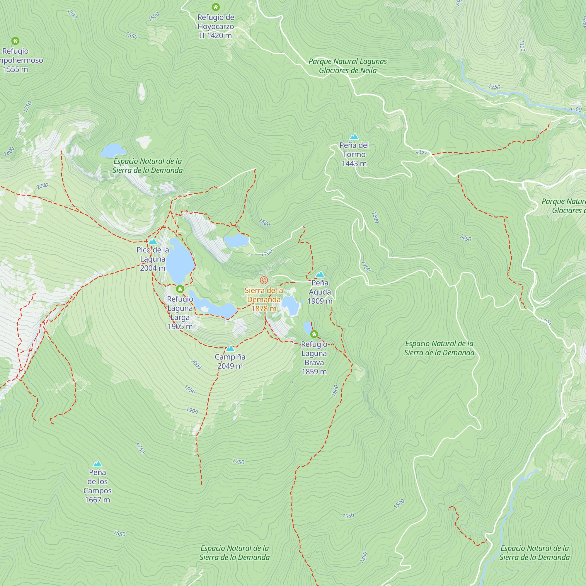Refugio Laguna Patos map