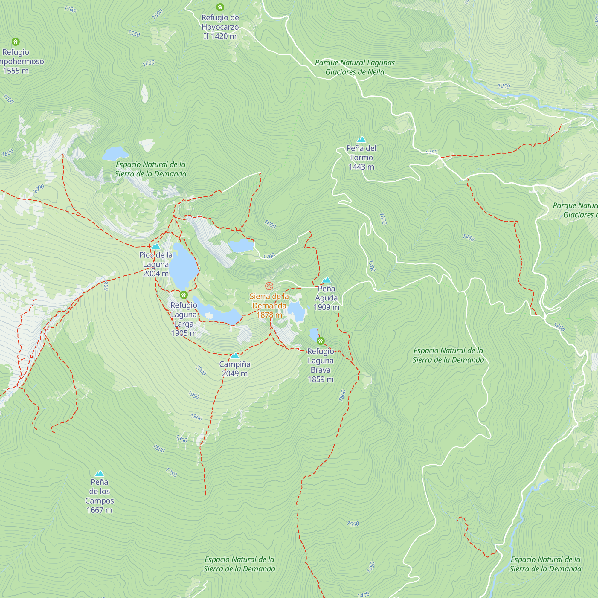 Refugio Laguna Patos map