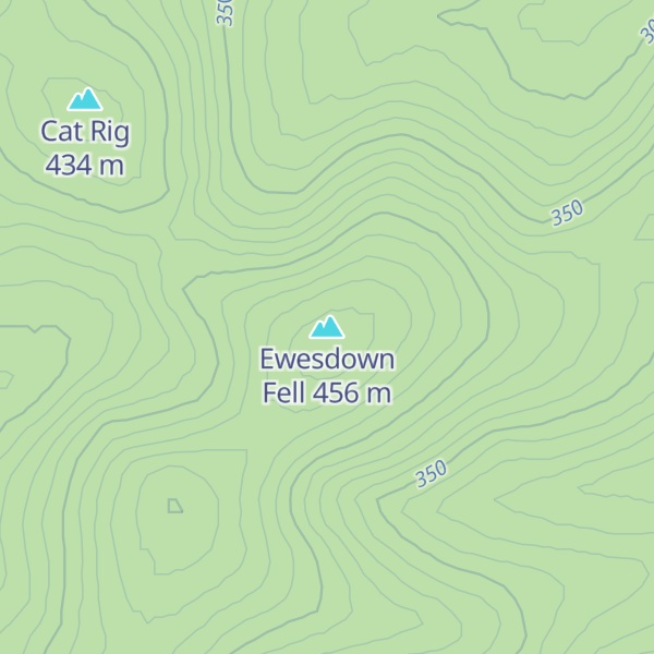 Map of Ewesdown Fell