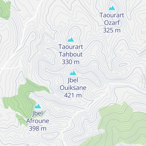 Map of Jbel Ouiksane