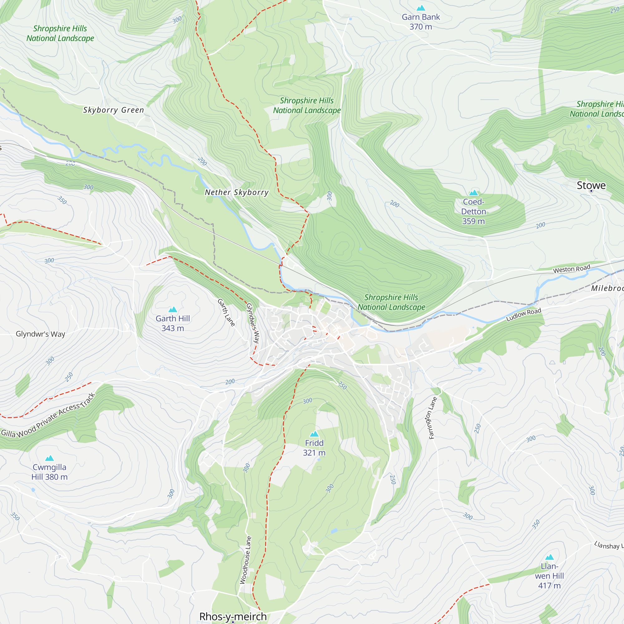 Offa's Dyke Centre map