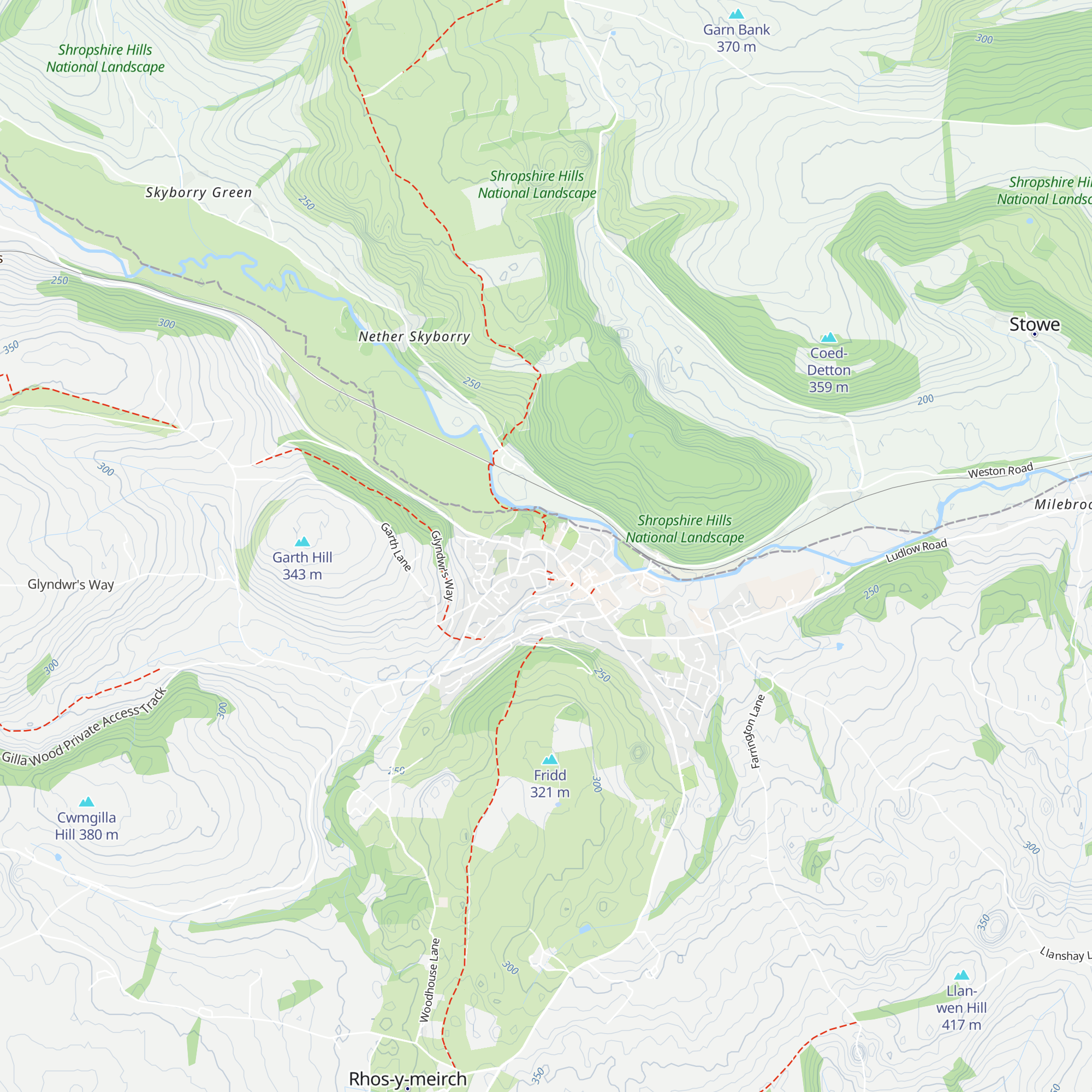 Offa's Dyke Centre map