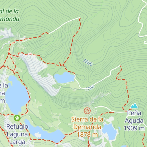 Map of Refugio Laguna de la Cascada