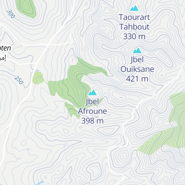 Map of Jbel Afroune