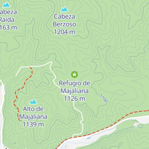 Map of Refugio de Majaliana