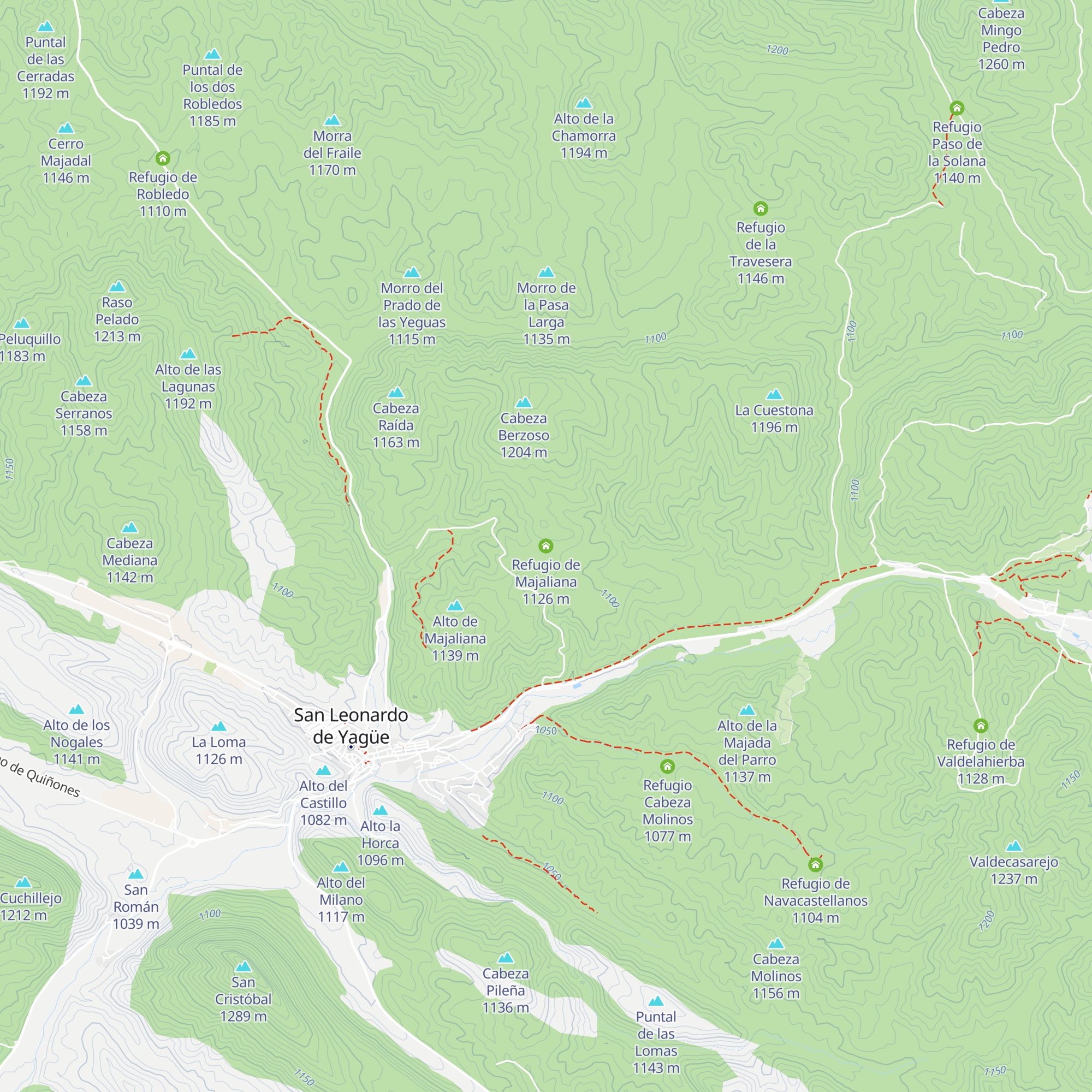 Refugio de Majaliana map