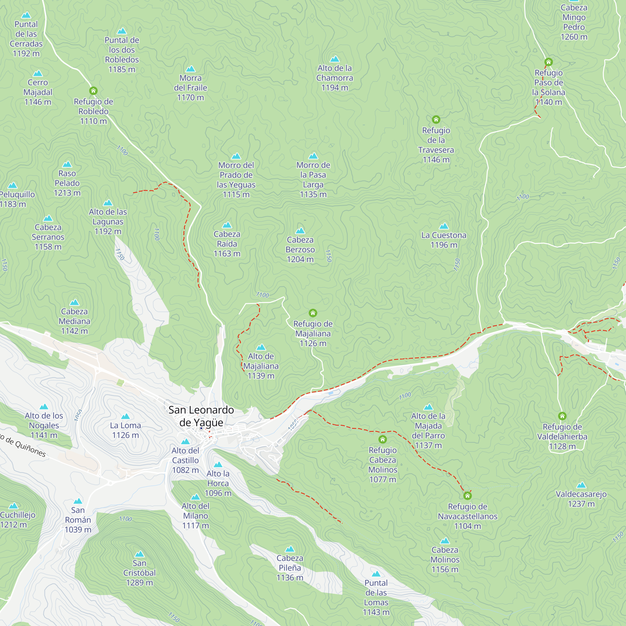 Refugio de Majaliana map
