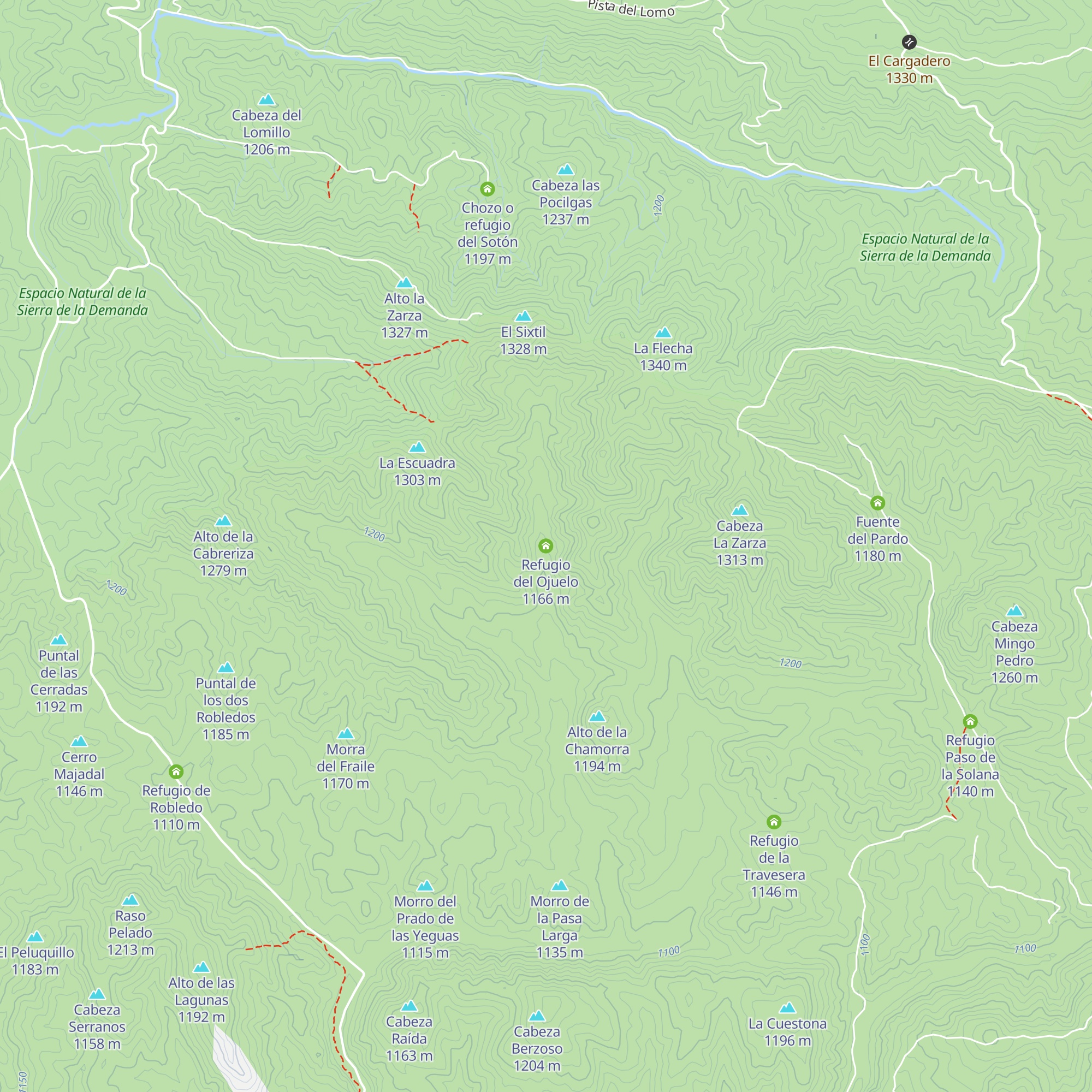 Refugio del Ojuelo map