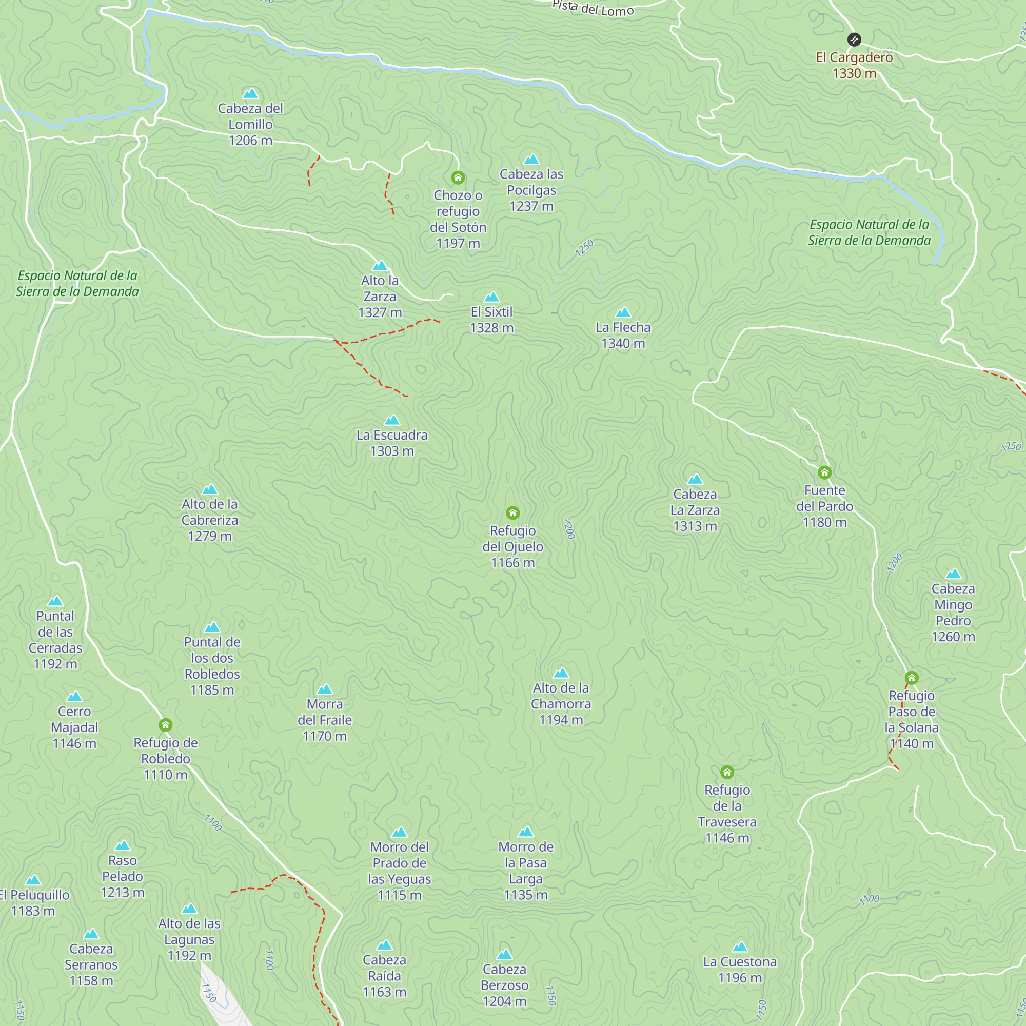 Refugio del Ojuelo map
