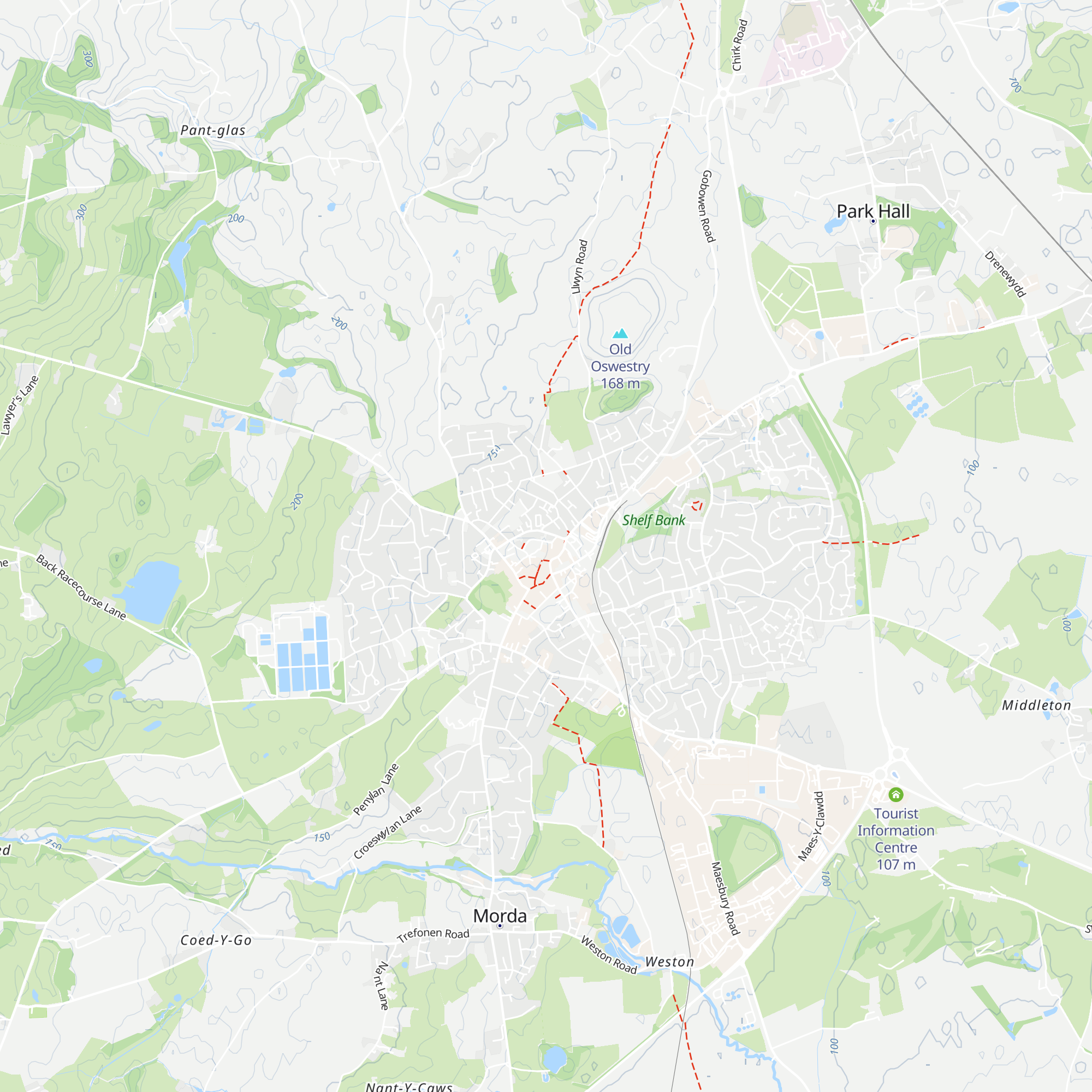 Oswestry Tourist Information Centre map