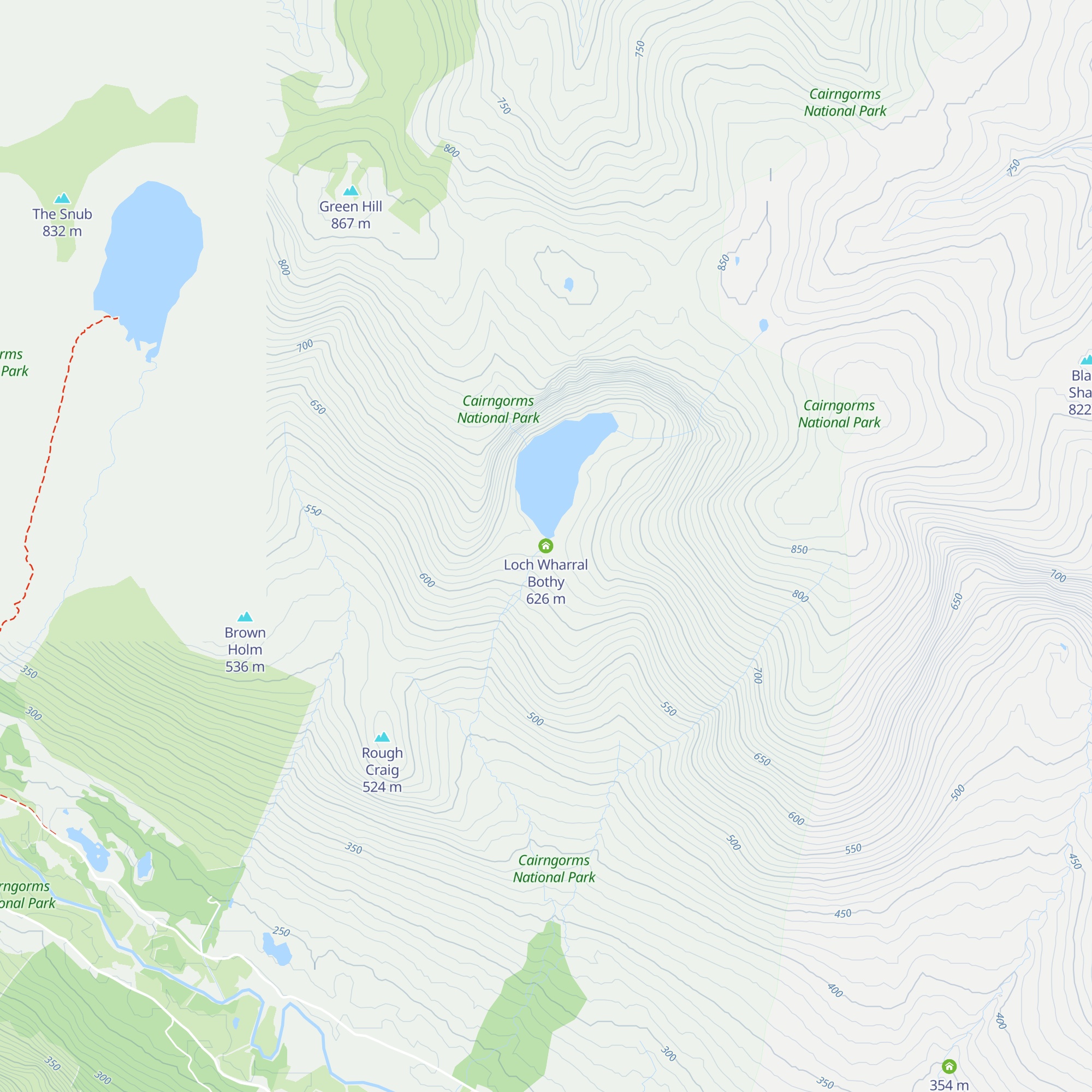 Loch Wharral Bothy map