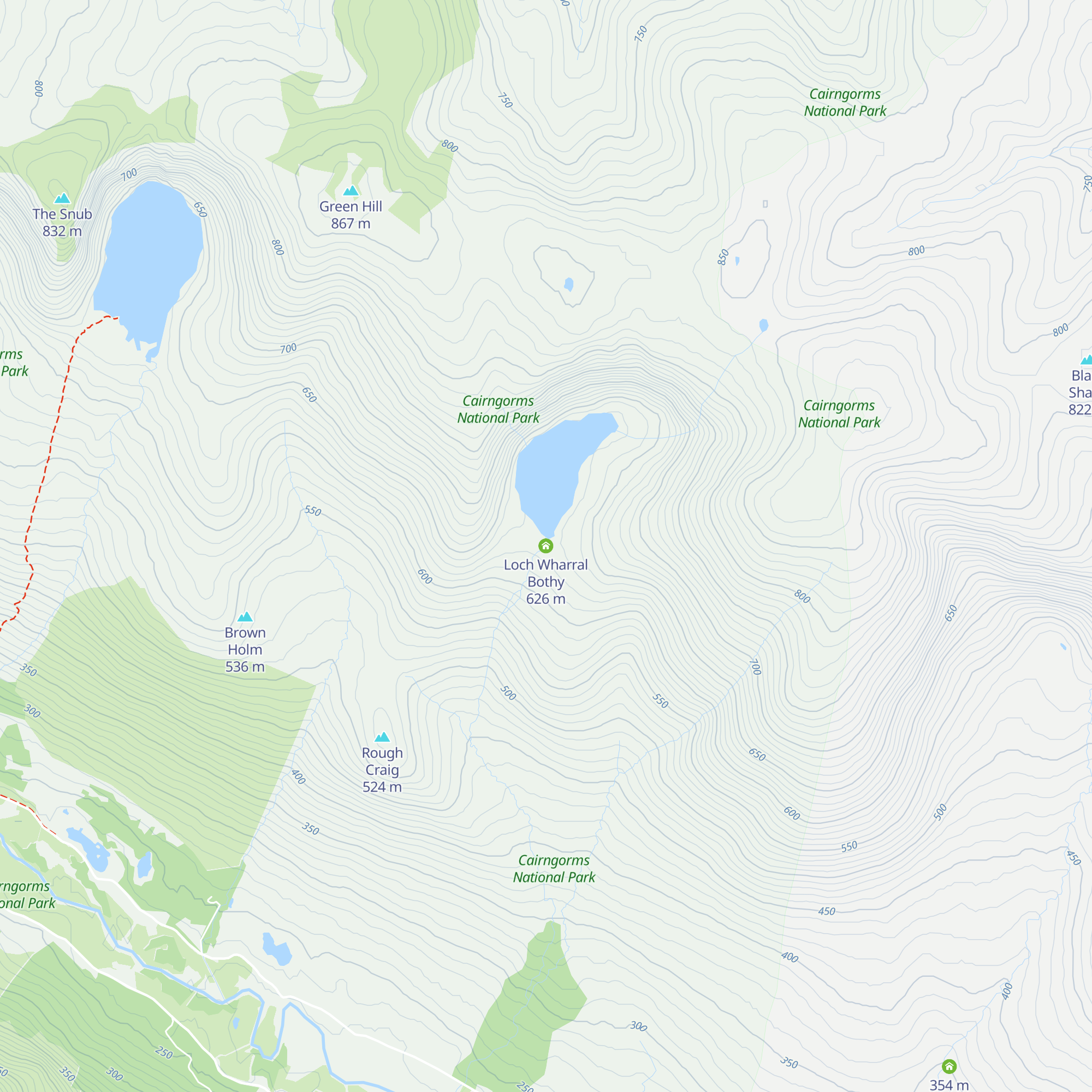 Loch Wharral Bothy map