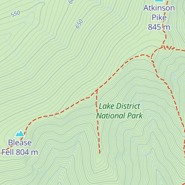Map of Gategill Fell Top