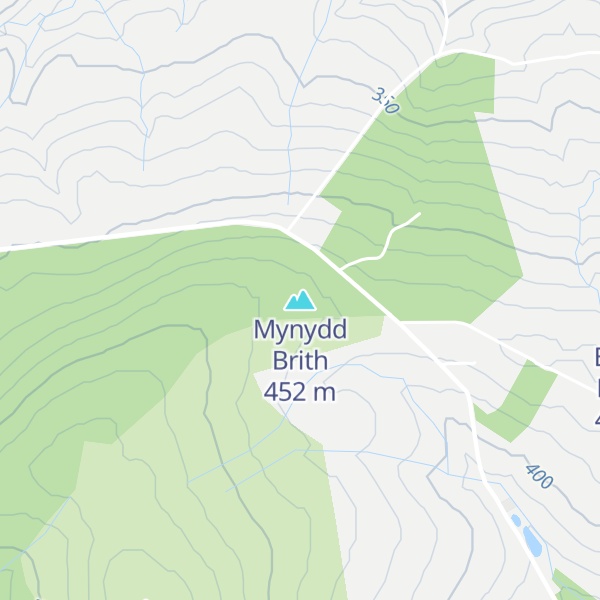 Map of Mynydd Brith