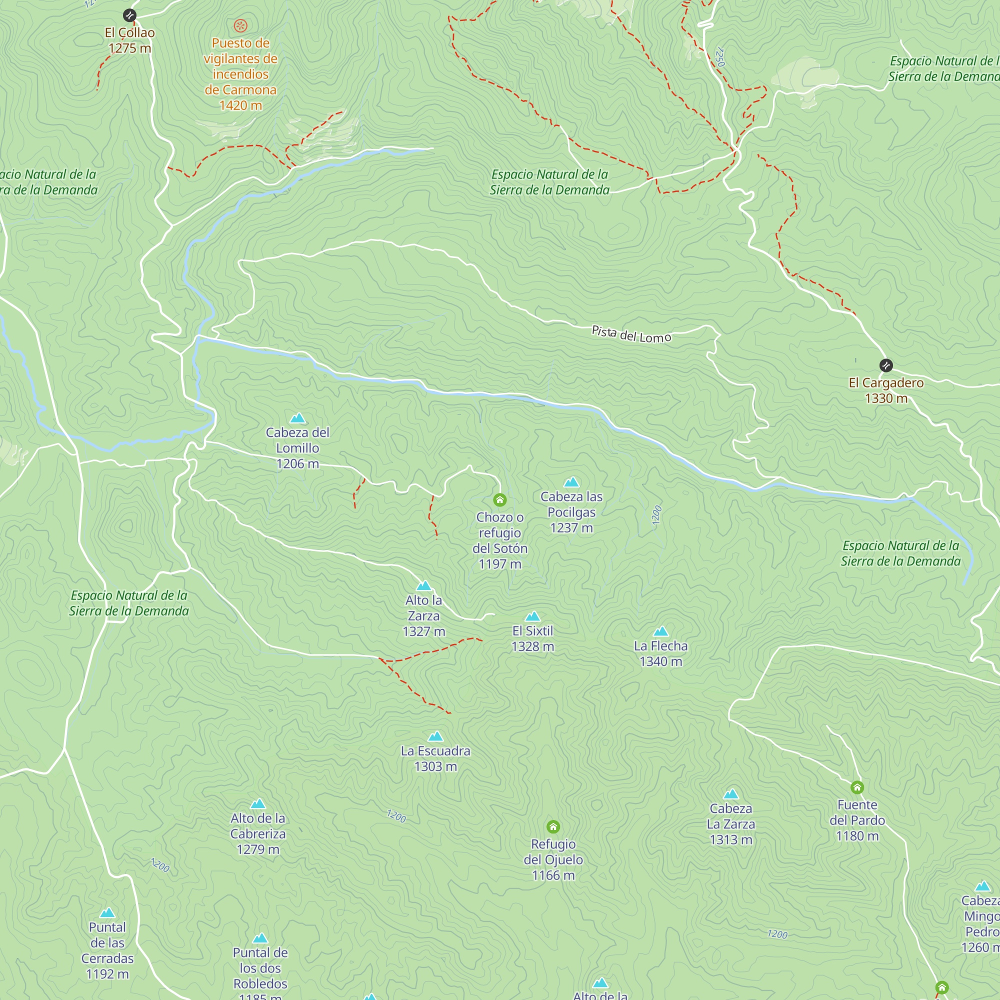 Chozo o refugio del Sotón map
