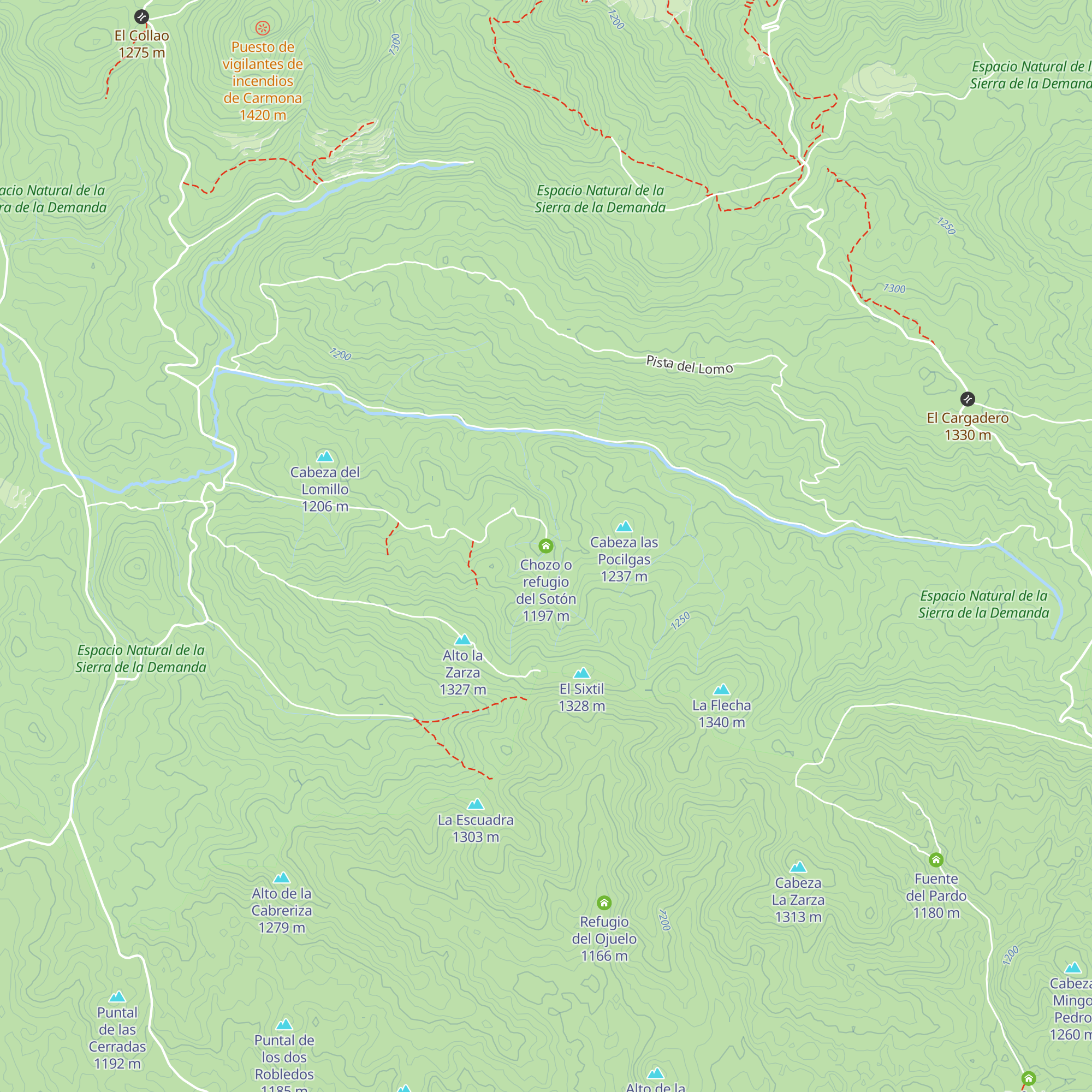 Chozo o refugio del Sotón map